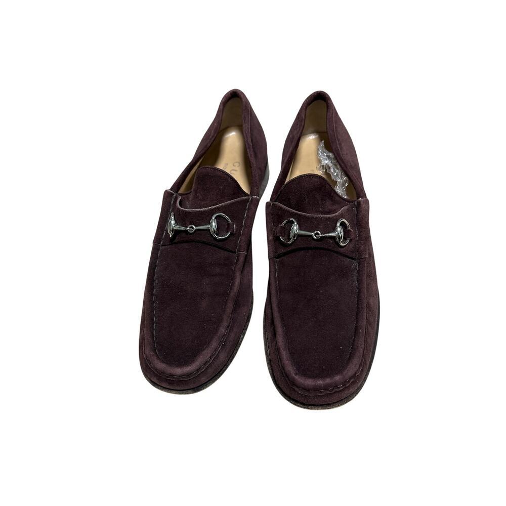 Gucci Horsebit Brown Suede Loafers Made in Italy 8.5 B COA